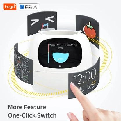 Tuya Smart Life Planter,Endless Fun over 49 Rich Expressions,7 Smart Sensors,Ai Chips Make Raising Plants Easy and Fun