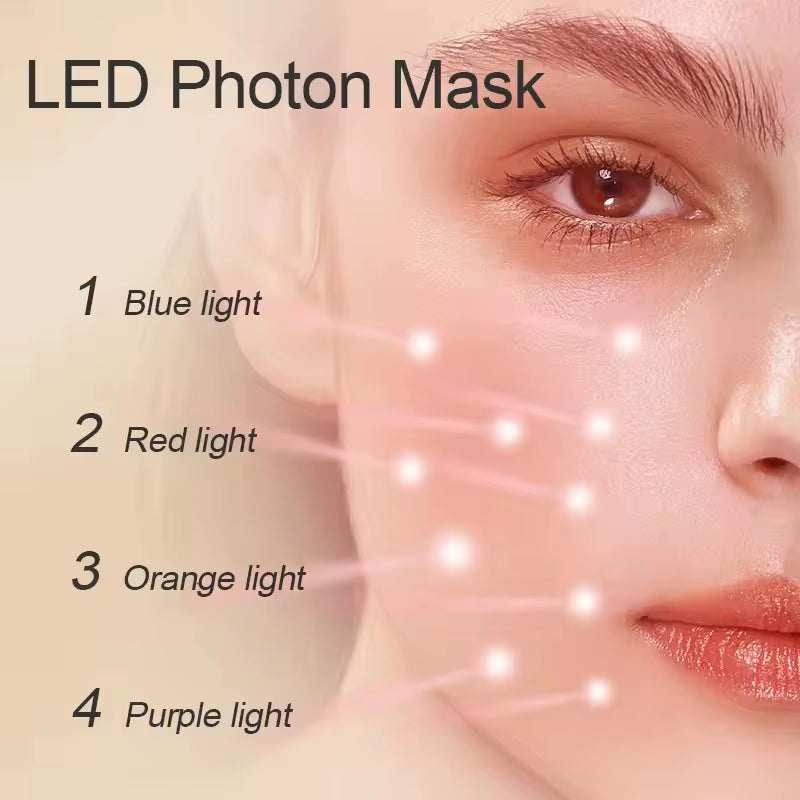 Home SPA Led Photon Therapy Facial Mask Red Infrared Led Light Therapy Face Lift Mask Facial LED Light Mask Rejuvenation Device