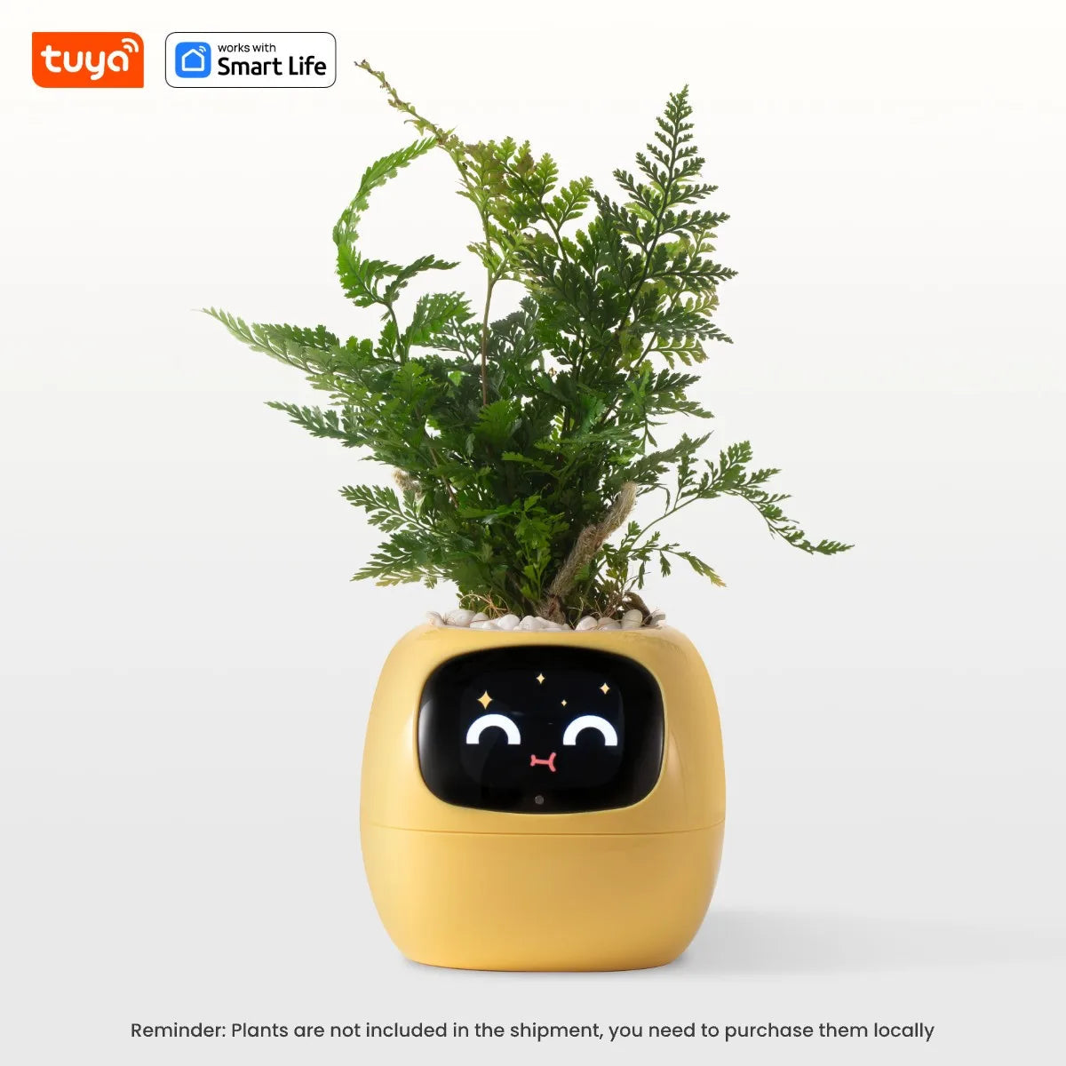 Tuya Smart Life Planter,Endless Fun over 49 Rich Expressions,7 Smart Sensors,Ai Chips Make Raising Plants Easy and Fun