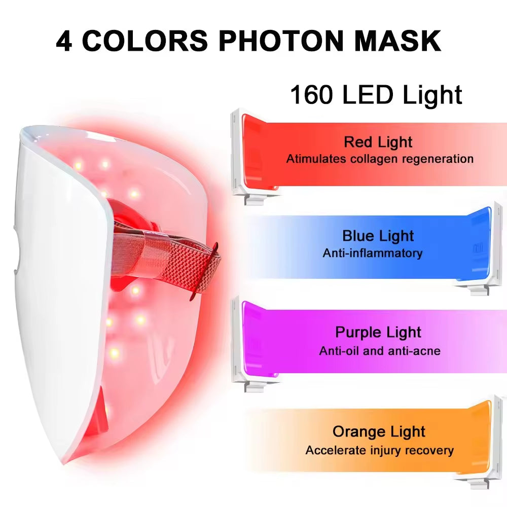 Home SPA Led Photon Therapy Facial Mask Red Infrared Led Light Therapy Face Lift Mask Facial LED Light Mask Rejuvenation Device